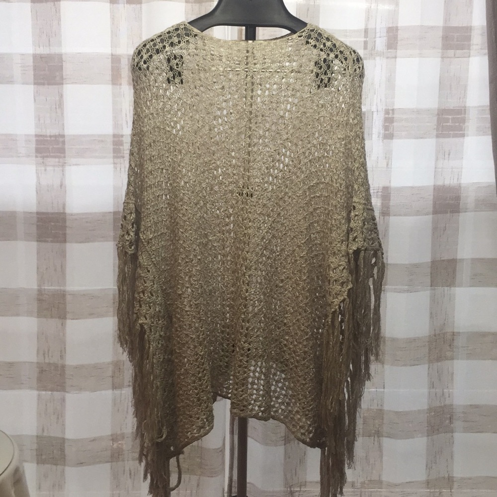 Taylor & Sage Fringe Poncho